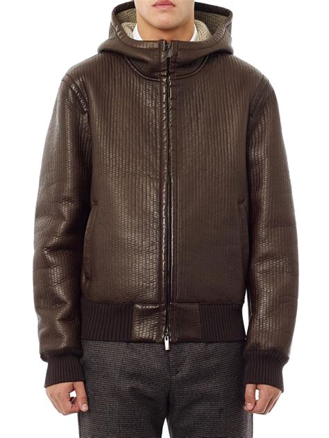 fendi leather bomber jacket|Fendi bomber jacket men's.